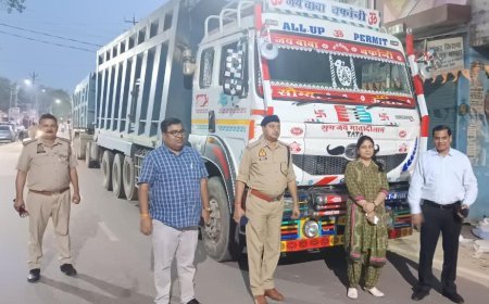 आरटीओ और जिला प्रशासन की संयुक्त छापेमारी, 9 वाहनों पर ₹9.49 लाख का जुर्माना