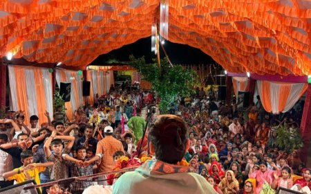 श्रीमद्भागवत कथा के अंतिम दिन महाराजपुर में उमड़ा जनसैलाब, जयकारों से गूंजा पंडाल