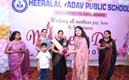 हीरालाल यादव ग्रुप ऑफ कालेजेज में 'मदर्स डे' पर बिखरे उल्लास के रंग