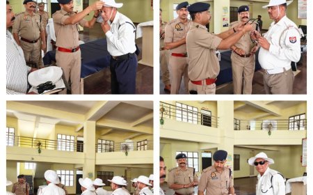 कौशाम्बी: तपती धूप में ड्यूटी कर रहे ट्रैफिक जवानों के मददगार बने कप्तान, एसपी ने बांटे कैप और सनग्लास