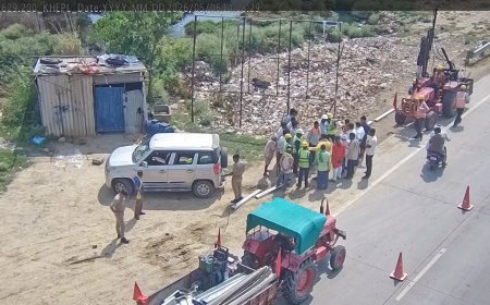 कौशाम्बी: सुरक्षा पर भारी 'स्वार्थ'! ढाबा संचालकों ने रुकवाया हाईवे रेलिंग का काम, लूट की छूट खोने का डर?