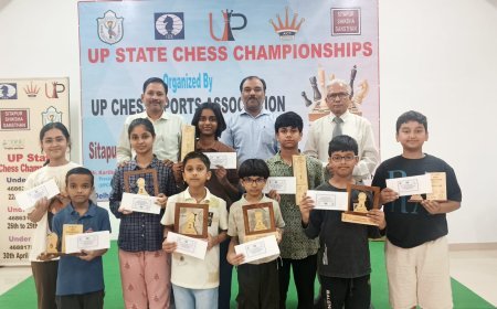 सीतापुर में शतरंज का संग्राम: विधि और पर्व बने यूपी के नए चेस चैंपियन, नेशनल के लिए टिकट पक्का
