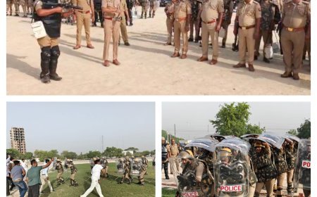 उपद्रवियों को कौशाम्बी पुलिस का कड़ा संदेश: एसपी सत्य नारायण बोले- 'हुड़दंग किया तो खैर नहीं', बलवा ड्रिल में दिखा खाकी का दम