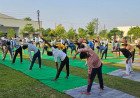 ambedkarnagar के श्रवण धाम और जिला कारागार में बृहद योग शिविर आयोजित