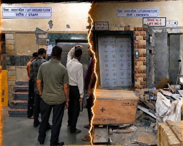 टांडा मेडिकल कॉलेज में लिफ्ट खराब होने से मरीजों को उठानी पड़ रही भारी परेशानी