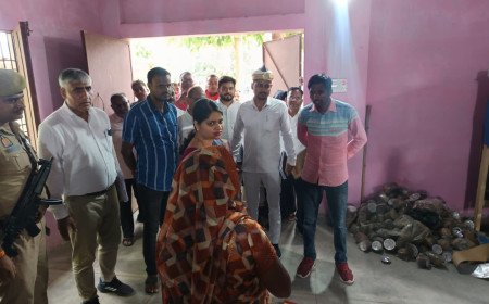 डीएम ईशा प्रिया ने किया दोना-पत्तल उद्योग का निरीक्षण, महिलाओं को किया प्रेरित