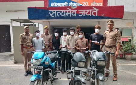 नोएडा पुलिस ने वाहन और मोबाइल लूटने वाले गिरोह का किया भंडाफोड़
