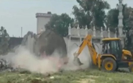 संभल में सरकारी जमीन पर बनी अवैध ईदगाह और मस्जिद पर कार्रवाई