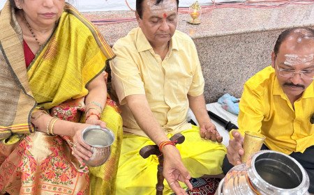 ऐशबाग रामलीला मैदान में 18वें सपादलक्ष रुद्राभिषेक का भव्य आगाज: 5,500 रुद्रों का गंगाजल व गाय के दूध से हुआ अभिषेक
