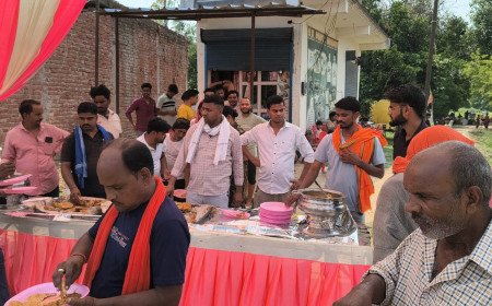 मानिकपुर के चौकापरपुर में भव्य भंडारे का आयोजन सैकड़ों श्रद्धालुओं ने पाया प्रसाद