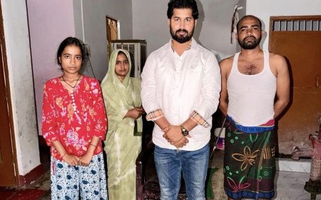 भाजपा नेता विवेक मौर्य ने उठाई बेसहारा नंदिनी की आजीवन पढ़ाई जिम्मेदारी