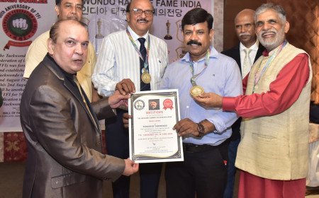 सिविल डिफेंस अधिकारी मनोज वर्मा को मिला 'ताइक्वांडो हॉल ऑफ फेम इंडिया 2026' सम्मान