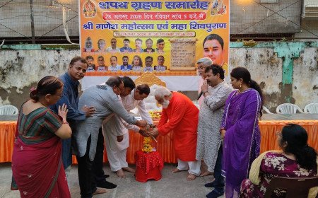 श्री महामंडलेश्वर महादेव मंदिर सेवा समिति का शपथ ग्रहण समारोह भक्तिमय माहौल में संपन्न
