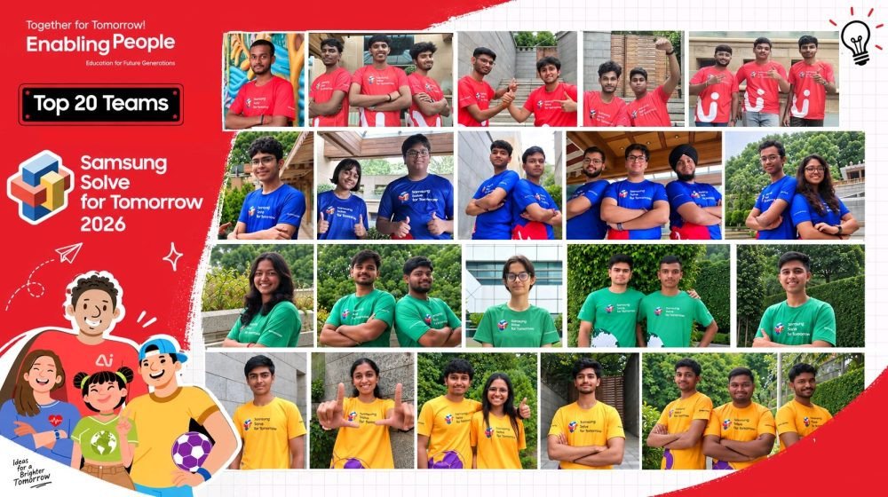 सैमसंग सॉल्व फॉर टुमॉरो 2026 में 36 युवा भारतीय पेश कर रहे हैं क्रांतिकारी विचार