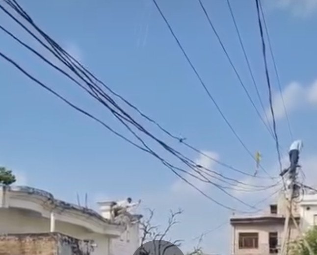 लापरवाही की कीमत जान से चुकाई: कौशाम्बी में बंदरों से भागते इलेक्ट्रीशियन को हाईटेंशन तार ने लील लिया