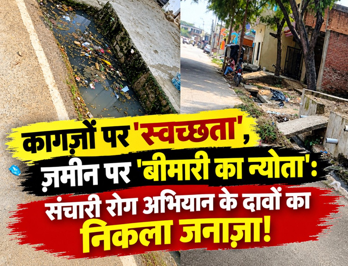 कागज़ों पर 'स्वच्छता', ज़मीन पर 'बीमारी का न्योता': संचारी रोग अभियान के दावों का निकला जनाज़ा!