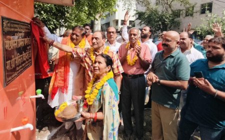 सलिल विश्नोई ने समर्सिबल पंप का किया लोकार्पण: नवरात्र के तीसरे दिन मेघदूत परिसर में मिली सौगात