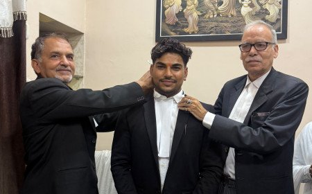 अधिवक्ता रवि पचौरी की बैंड सेरेमनी धूमधाम से संपन्न, अधिवक्ताओं ने दी शुभकामनाएं