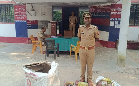दिवाली से पहले पुलिस का एक्शन: माघी चैनगढ़ के मकान में छिपा था 28.6 किलो पटाखों का जखीरा, लक्की गिरफ्तार