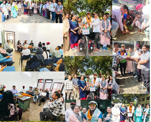 भारतीय योग परिषद में विश्व साइकिल यात्री सोमेन देबनाथ संग संवाद, दिया विश्वबंधुत्व का संदेश