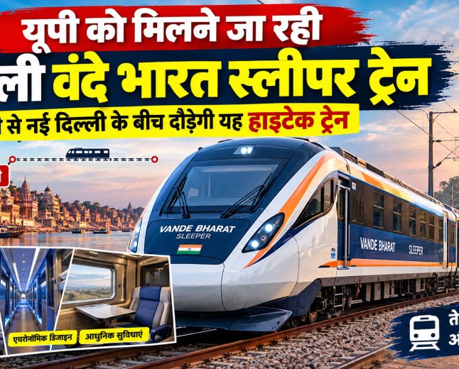 यूपी को मिलने जा रही पहली वंदे भारत स्लीपर ट्रेन, वाराणसी से नई दिल्ली के बीच दौड़ेगी यह हाइटेक ट्रेन
